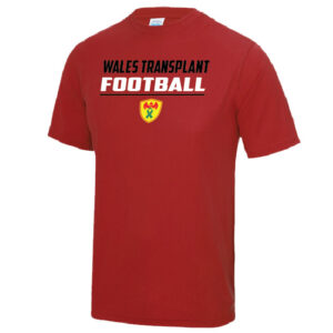 Wales Transplant Football Heavy Cotton T-Shirt - Image 2