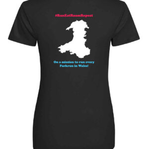 Tri Hard Harriers Run Eat Roam Ladies Cool Tee - Image 2