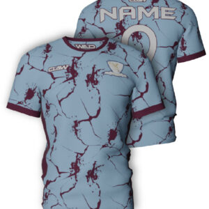 Treboeth Claw Subli Tee (Sky/Maroon) - Image 3
